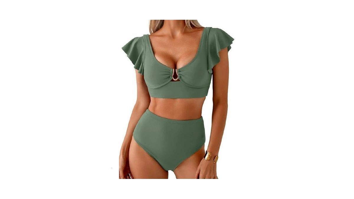 Herseas Womens Tankini Bathing Suits Ruched Tummy Control Slimming Swimming