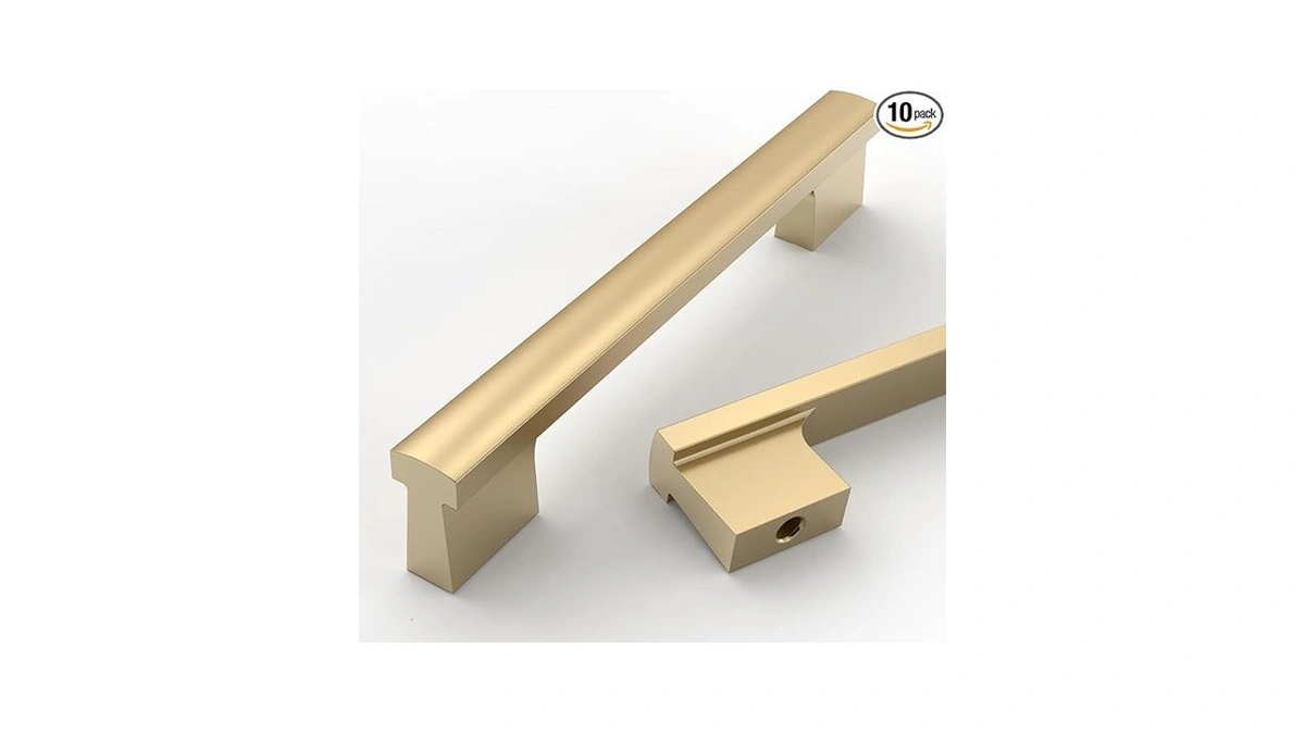 Asidrama 10 Pack 5 Inch(128mm) Champagne Bronze Cabinet Pulls Kitchen