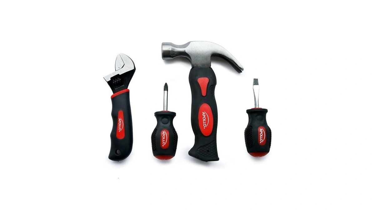 Apollo Tools 4 Piece Stubby Tool Set For Small Hands