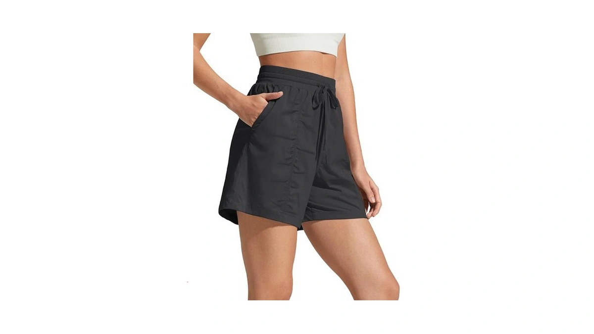 G4free Casual Shorts For Women Drawstring With Pockets Wide Leg