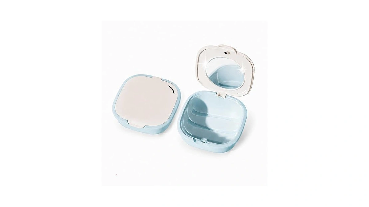 Hyjeryty 2-in-1 Retainer Case With Drain Tray & Denture Case