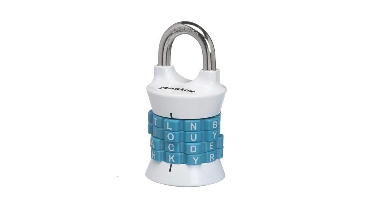 Master Lock Word Combination Lock, Set Your Own Word Letter