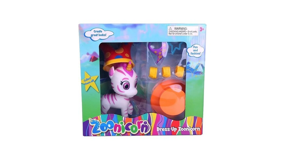 Zoonicorn Promi Dress-up - 5" Purple Zoonicorn With Yellow Shoes