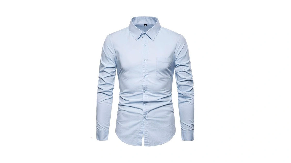 Vancoog Ancoog Mens Dress Shirt Slim Fit Solid Long Sleeve