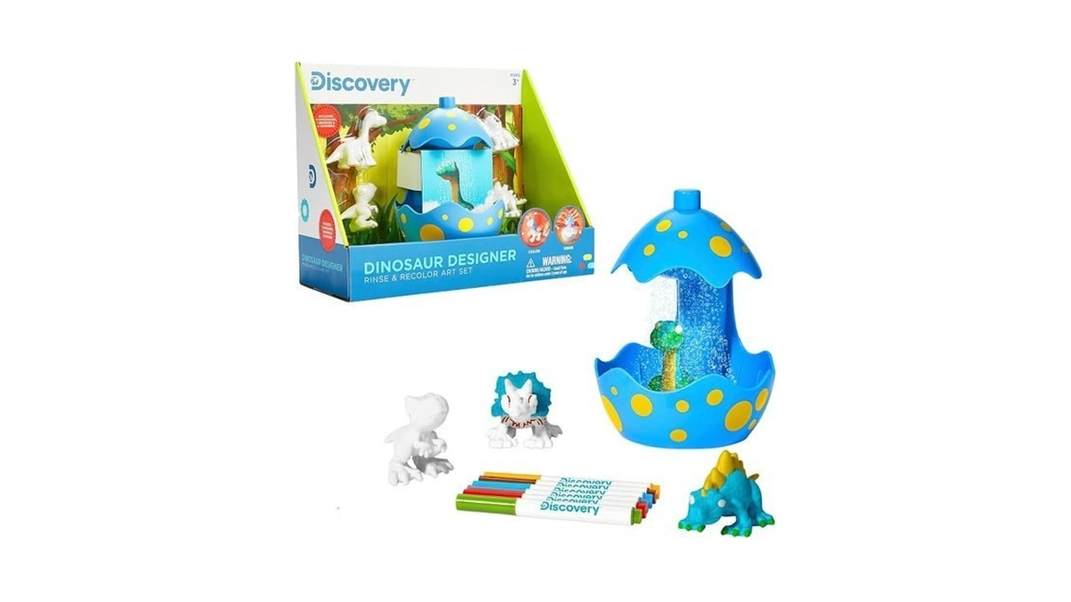 Discovery Dinosaur Crafts Painting Kit, 11-piece Dinosaur Designer Rinse &