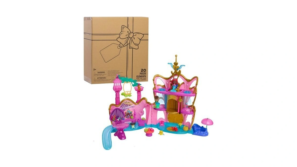 Disney Junior Ariel Deluxe Atlantica Palace Playset And 4-inch Figures,
