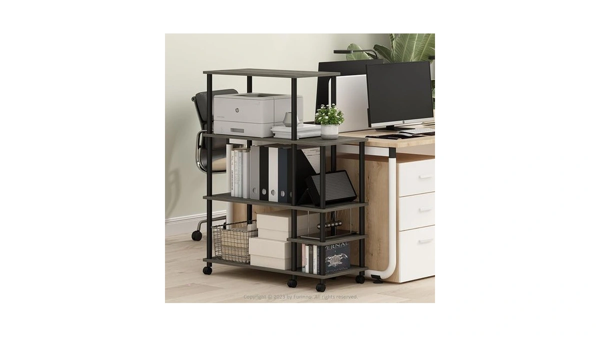 Furinno Turn-n-tube 4-tier Wide Toolless Multipurpose Printer Stand Display Storage