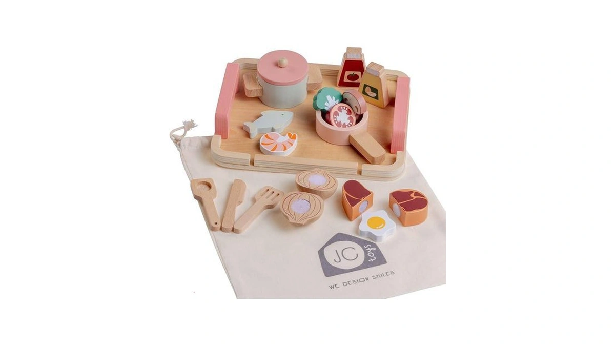 Jc Toys Parfait Collection | Real Wood 16 Piece Kitchen