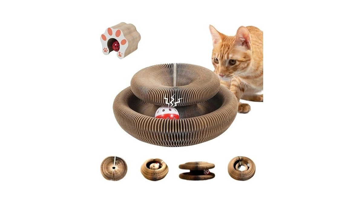 Cat Toy, Magic Organ Cat Scratch Board, Compact Cats Accordion
