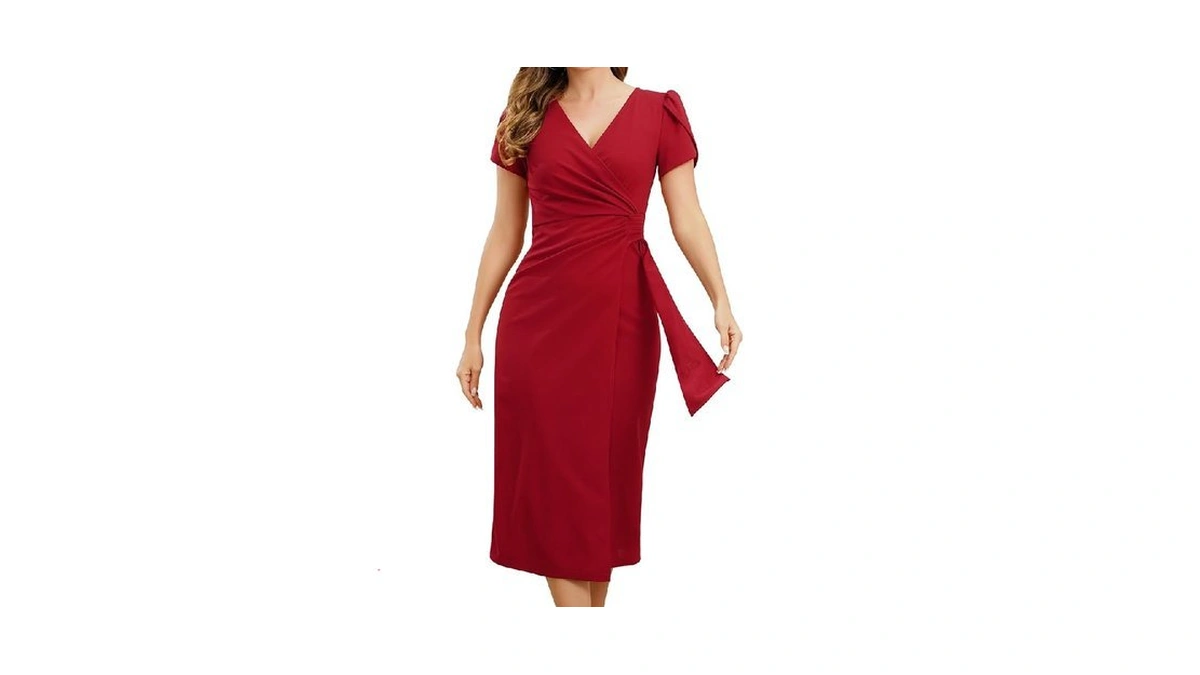 Semi Formal Dresses For Women 2024 Elegant Slim Fit Ruched