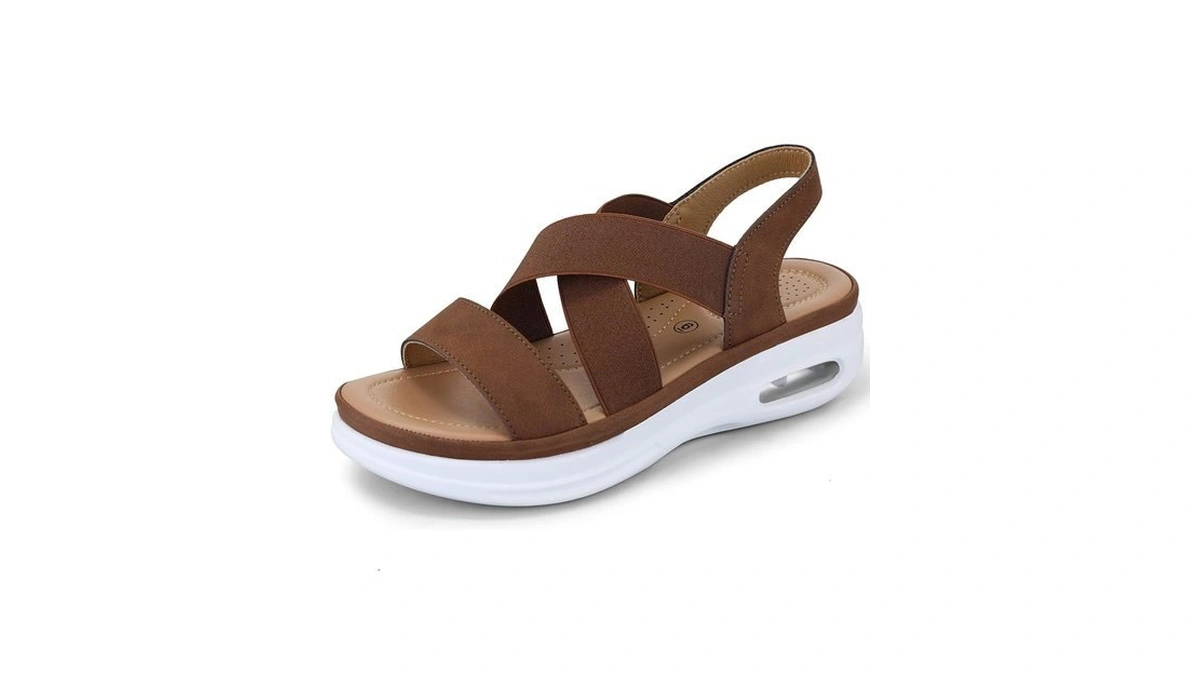 Mysoft Women's Comfortable Walking Sandals Air Cushion Sport Slingback Elastic