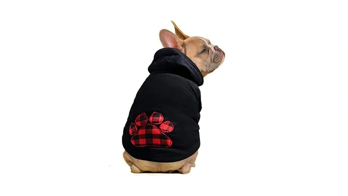 Sawmong Dog Hoodie,flannel Pet Hooded Sweater With Hat Puppy Pullover