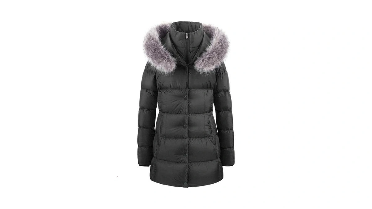 Creatmo Us Women's Fur Puffer Coats Warmest Winter Jacket Mid