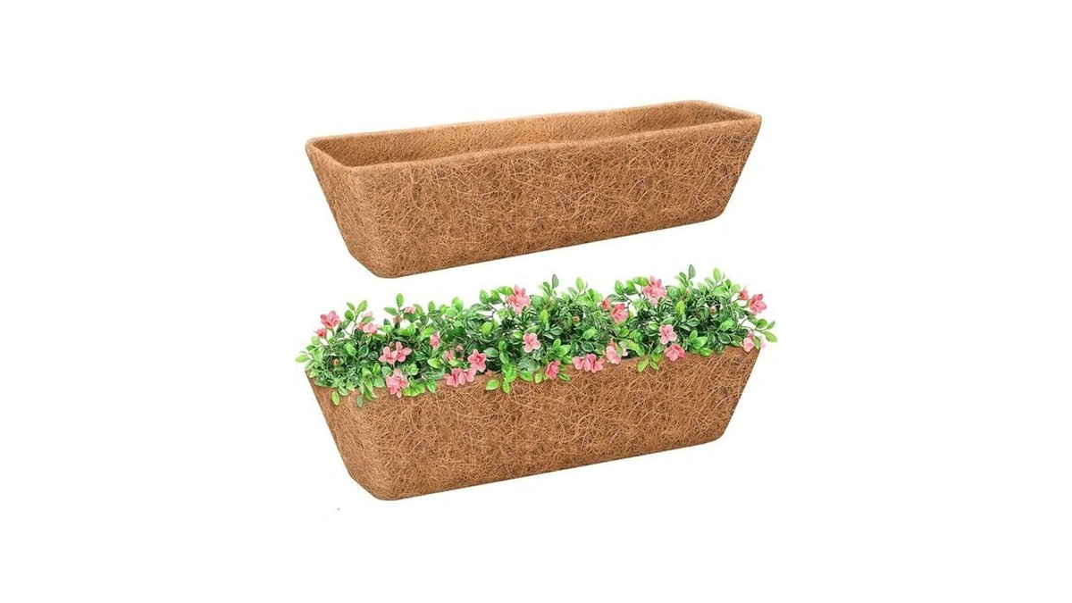 Riare 2 Pack 36 Inch Rectangle Coconut Liners For Planters,