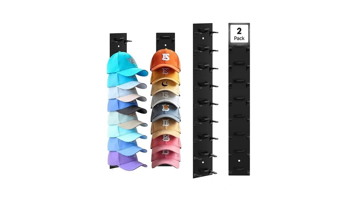 Dntorx Hat Organizer For Baseball Caps, 2 Pack Hat Rack