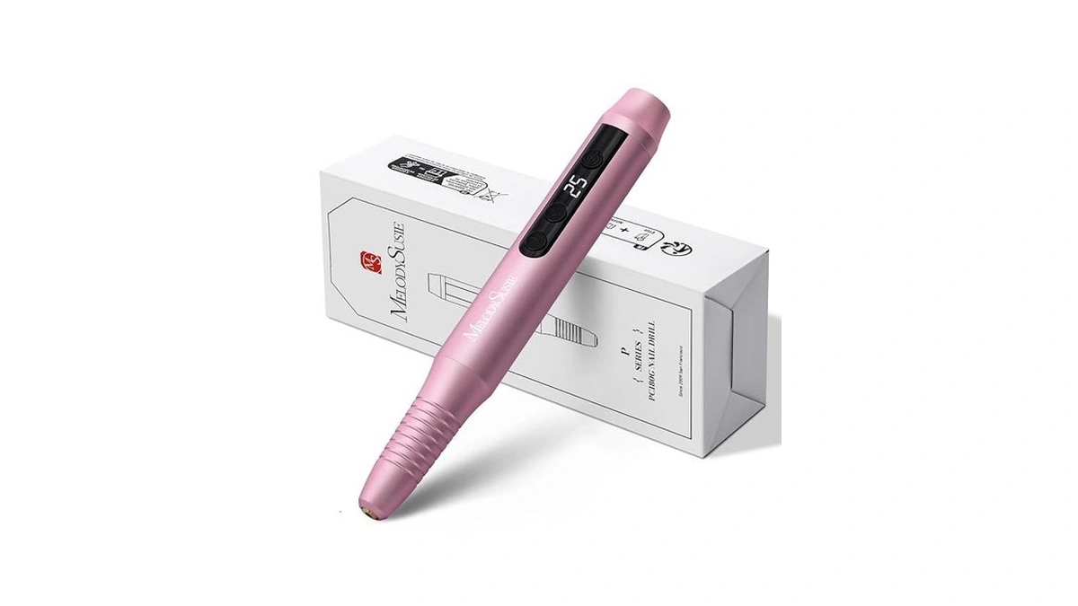 Melodysusie Pen-shaped Portable Cordless Nail Drill,pc180g 25000rpm Rechargeable Electric File
