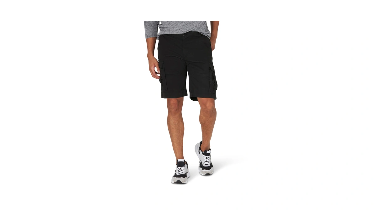Lee Men's Extreme Motion Carolina Cargo Short, Black, 32