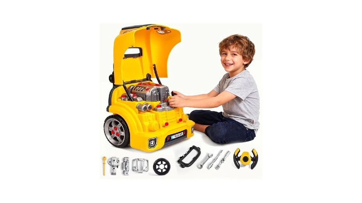 Cl Fun Large Truck Engine Toy For Kids: Mechanic Repair