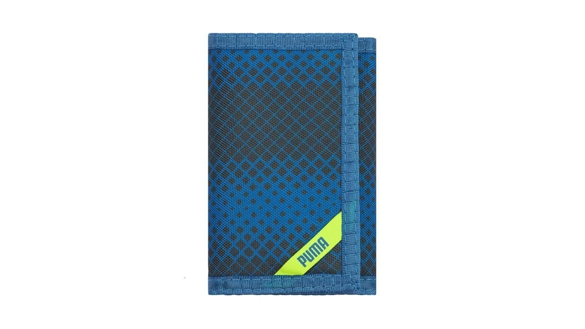 Puma Kids' Rise Trifold Wallet, Blue/yellow, Os