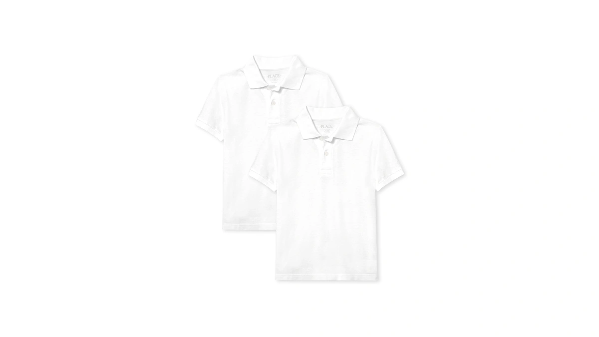 The Children's Place Boys Short Sleeve Pique Polo Shirt, White