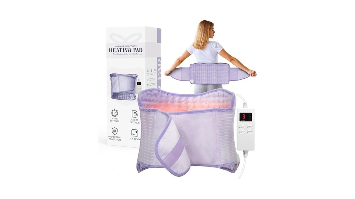 Heating Pad For Period Cramps, Upgraded Wrap Heating Pad For