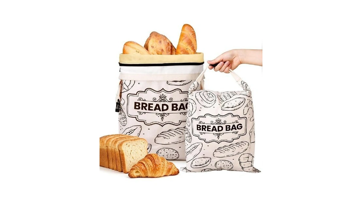 Opvener 2 Pack Xlarge Beeswax Bread Bags For Homemade Bread,16.75