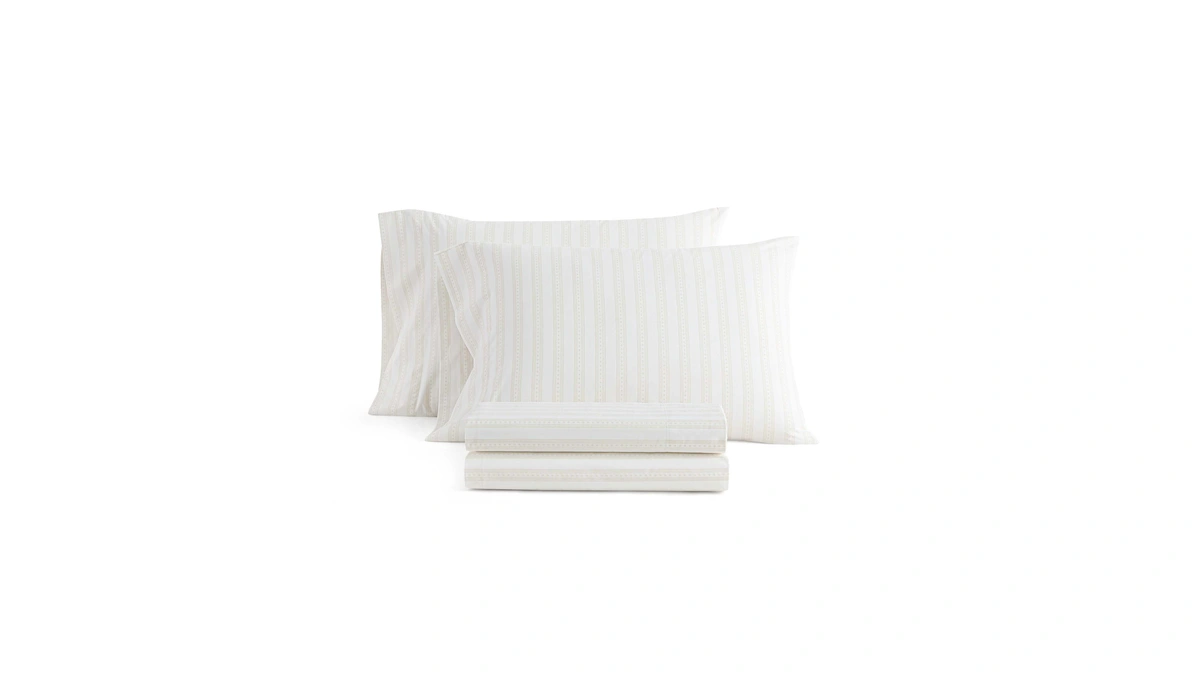 Martha Stewart - Queen Size Sheets Set, Crisp & Tailored