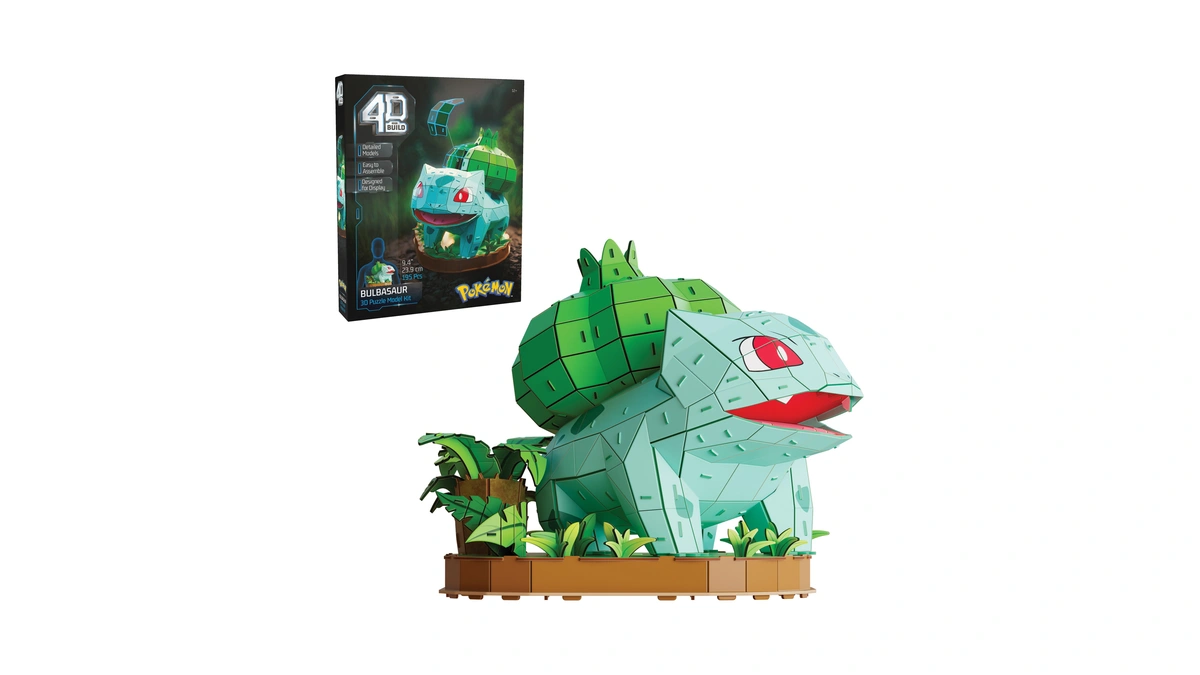 4d Build Pokรฉmon Bulbasaur 3d Puzzle Model Kit, Desk Dรฉcor,