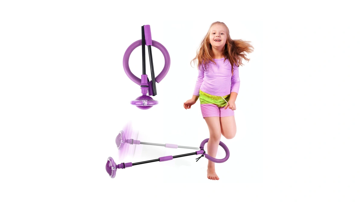 Hewog Skip Ball For Kids, Portable Foldable Colorful Flash Wheel