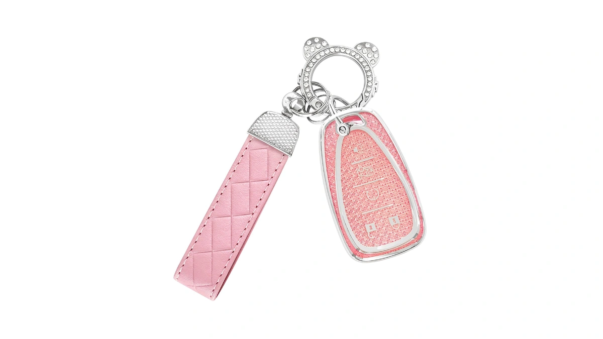 For Chevy Key Fob Cover With Keychain,5 Buttons Soft Tpu