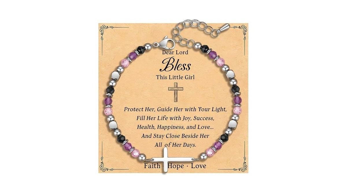 Wineord Christian Gifts For Women, Adjustable Religious Cross Bracelets