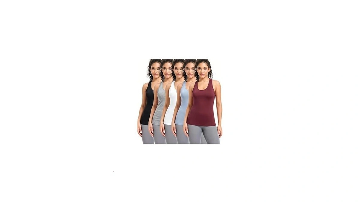 Cyper Sun 5 Pack Tank Tops For Women Seamless Athletic
