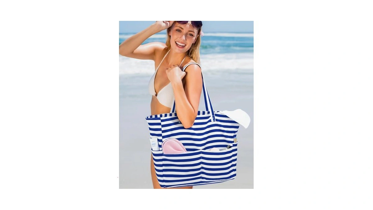 Iioscre Beach Bag For Women, Causal Hobo Handbags With Zipper