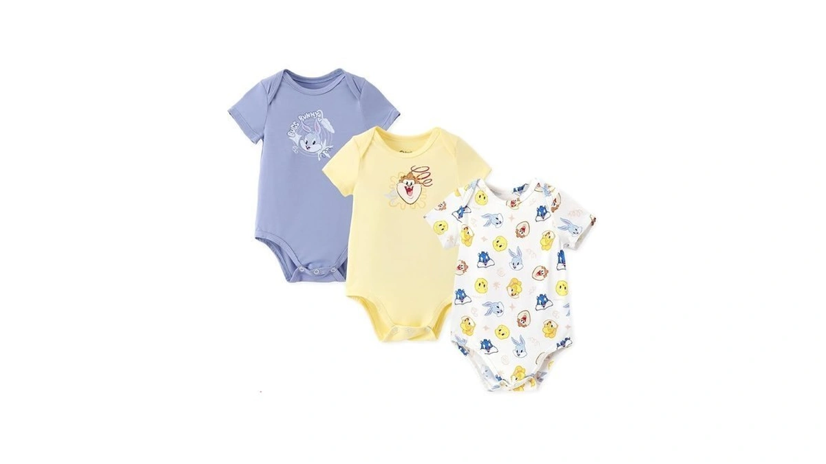 Patpat Looney Tunes Baby Clothes With Bamboo Viscose Short Sleeve