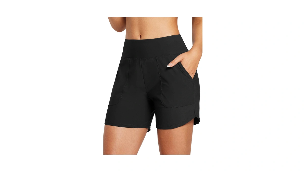 Baleaf Women's Swim Shorts Tummy Control Modest Swimsuits Bathing Suit