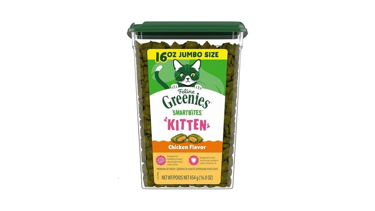 Greenies Feline Smartbites Healthy Kitten Treats For Indoor Kittens, Crunchy