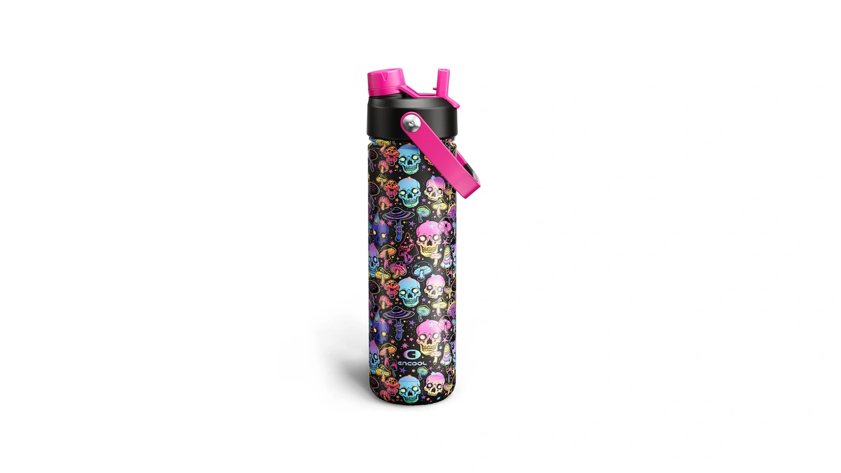 Encool Insulated Water Bottle With Straw Stainless Steel Water Bottle,