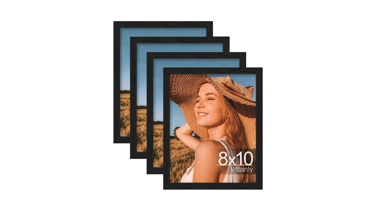 Vittanly 8x10 Picture Frame Set Of 4, Display Pictures 5x7