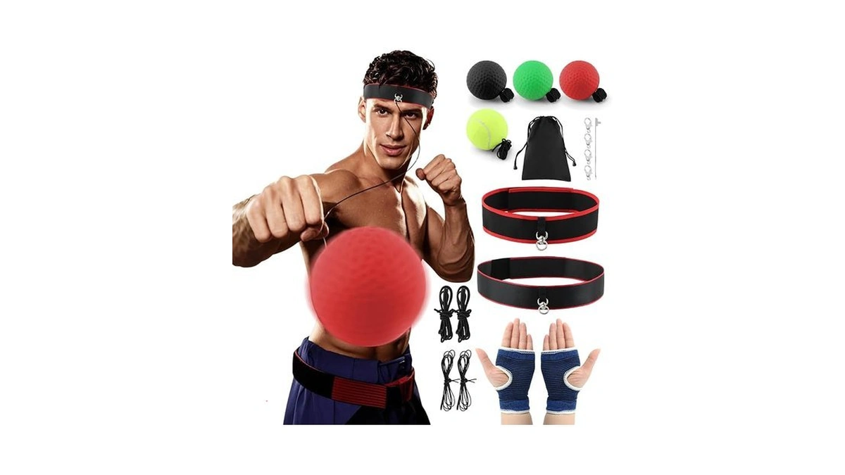 Vornetil Boxing Reflex Ball Headband Set - Includes 4 Different