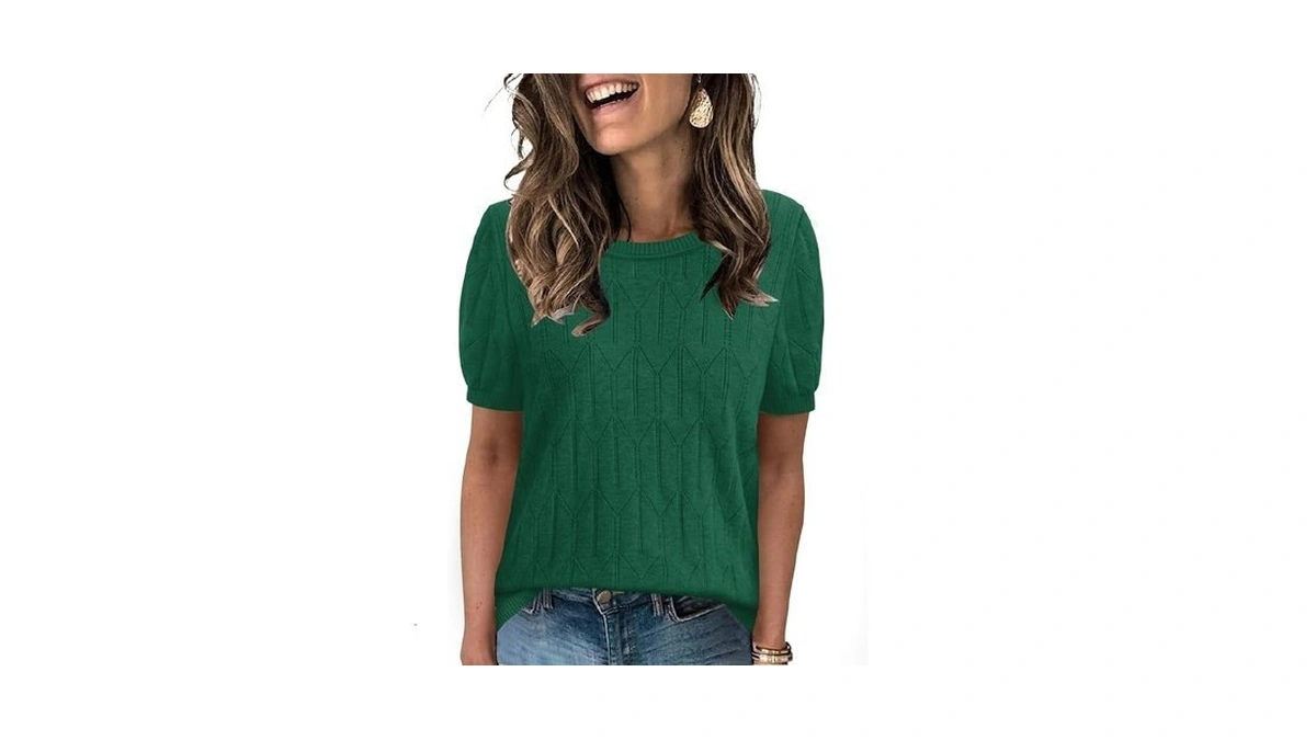 Sampeel Womens Summer Tops 2026 Trendy Casual Short Sleeve Shirts