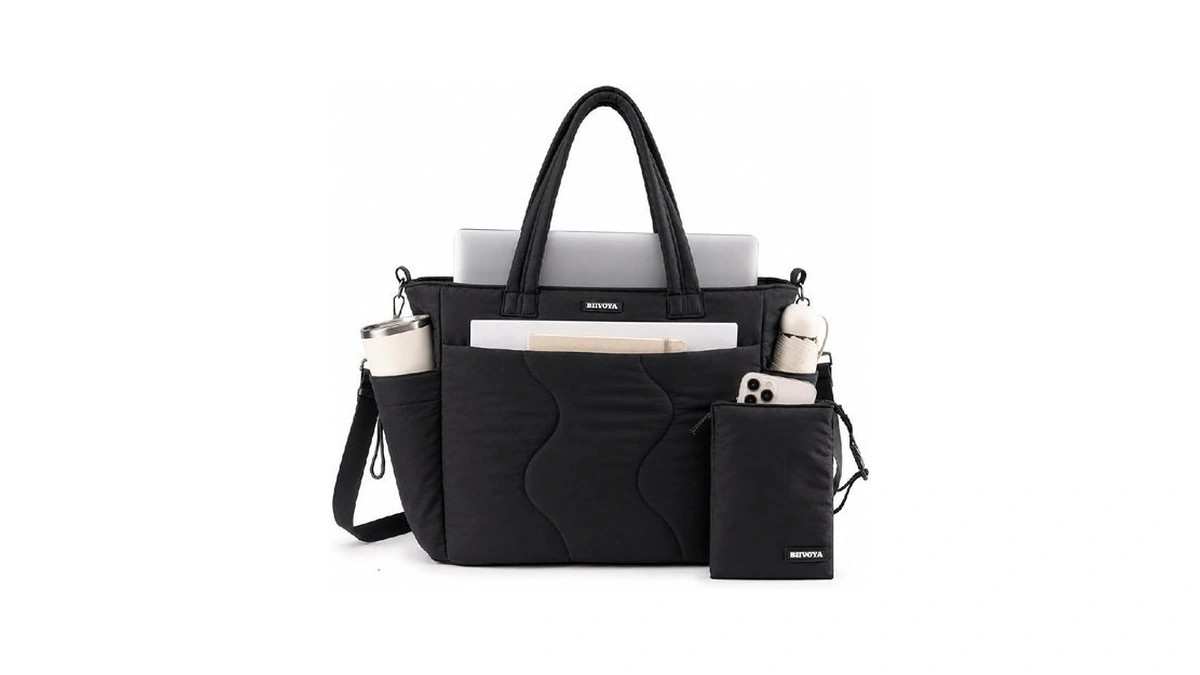 Biivoya Nylon Puffer Tote Bag For Women, Puffy Work Nurse