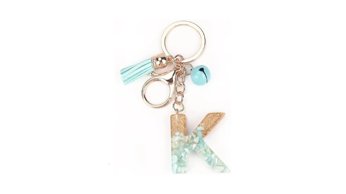 Shtalhst Initial Keychain, Letter Keychain With Tassel & Bell, Cute