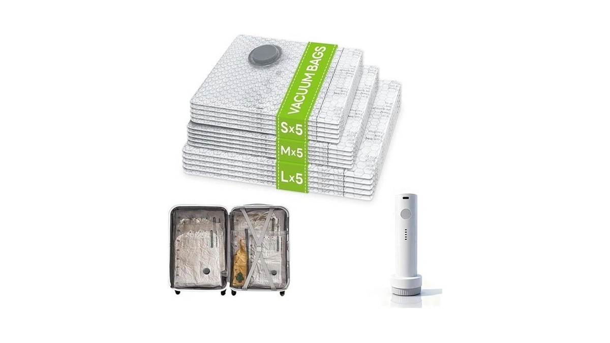 15 Pack Vacuum Bags For Travel With Usb Pump,cordless Travel