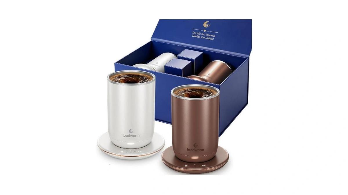 Self Heated Stirring Coffee Mug Set Of 2, 10oz Cup