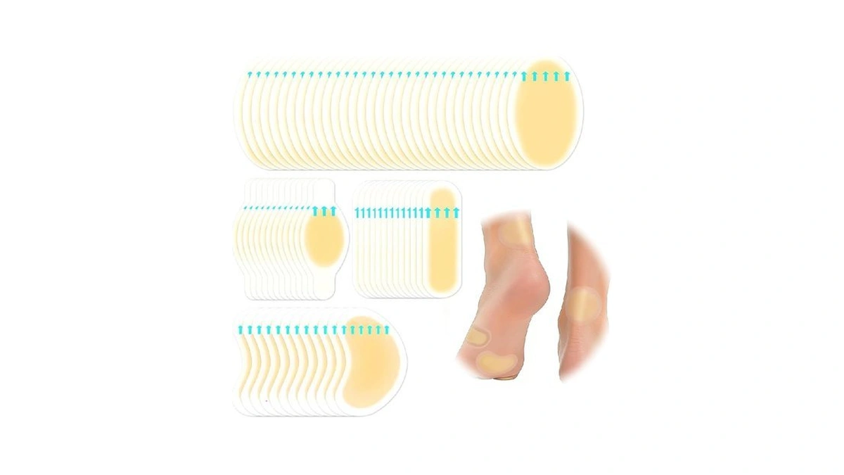 70pcs Hydrocolloid Gel Blister Bandages For Feet, Long-lasting Waterproof Blister