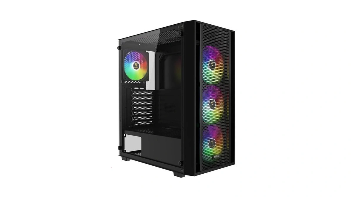 Gamdias Atx Mid Tower Computer Pc Case With Tempered Glass,