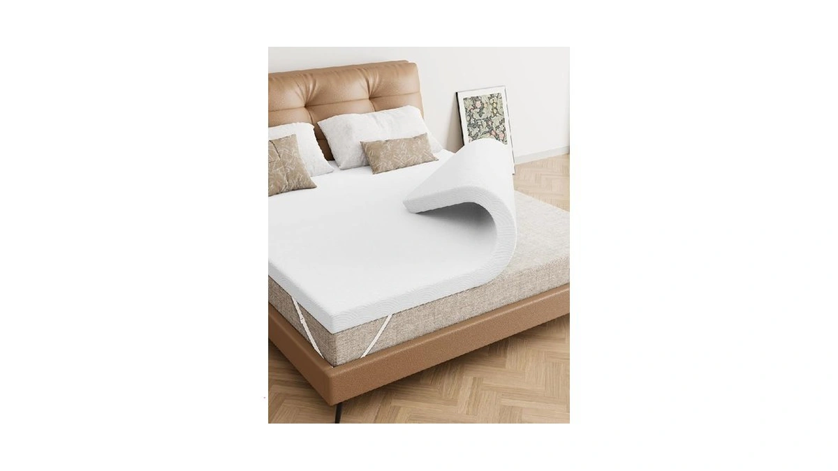Zenzy 2" Full Extra Long Firm Memory Foam Mattress Topper,