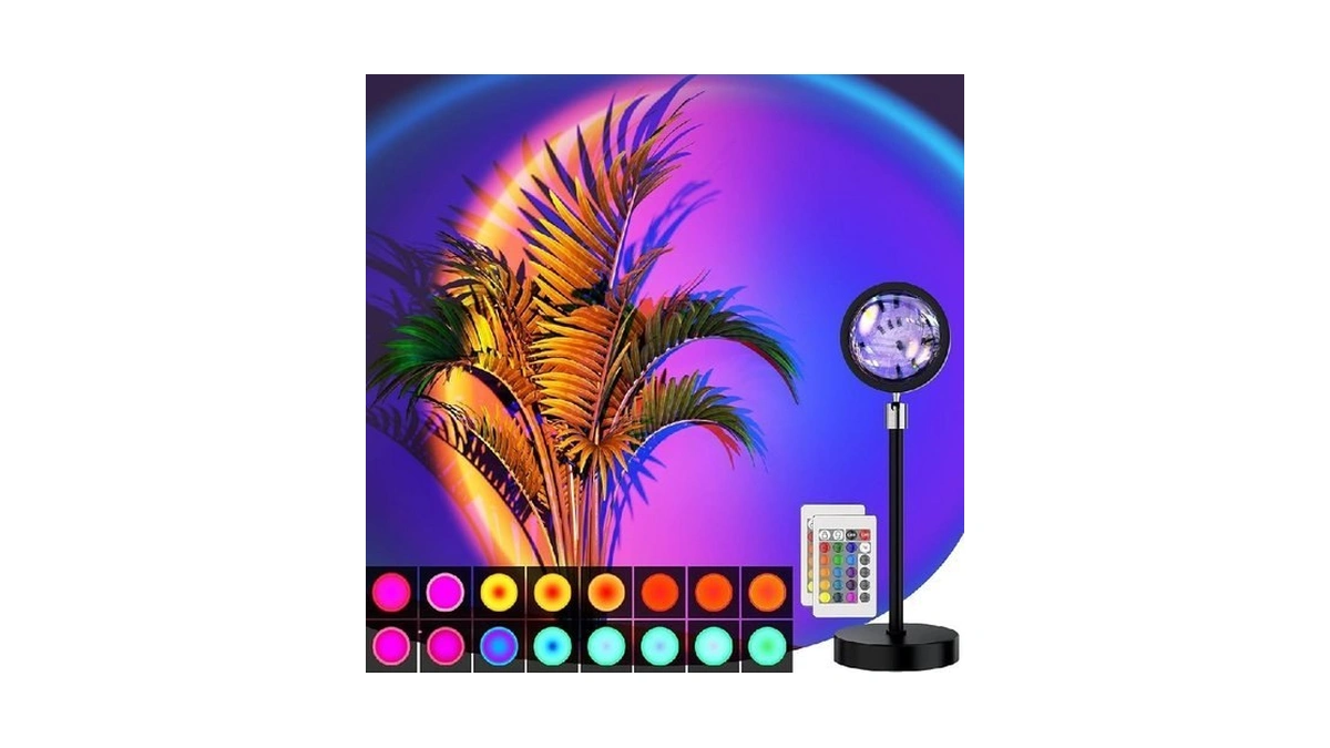 Bavcieu Sunset Lamp Projection Led Lights With Remote,app Multicolor Night