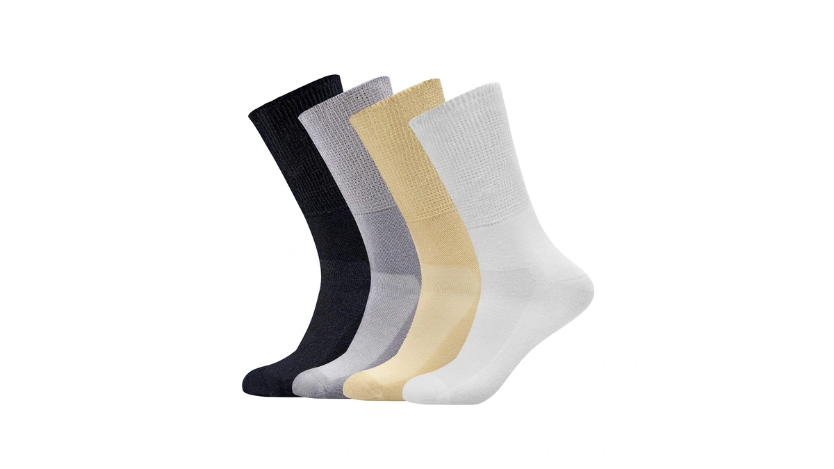Busy Socks Crew Thin Soft Non Binding Top Diabetic Socks,multicolor,m