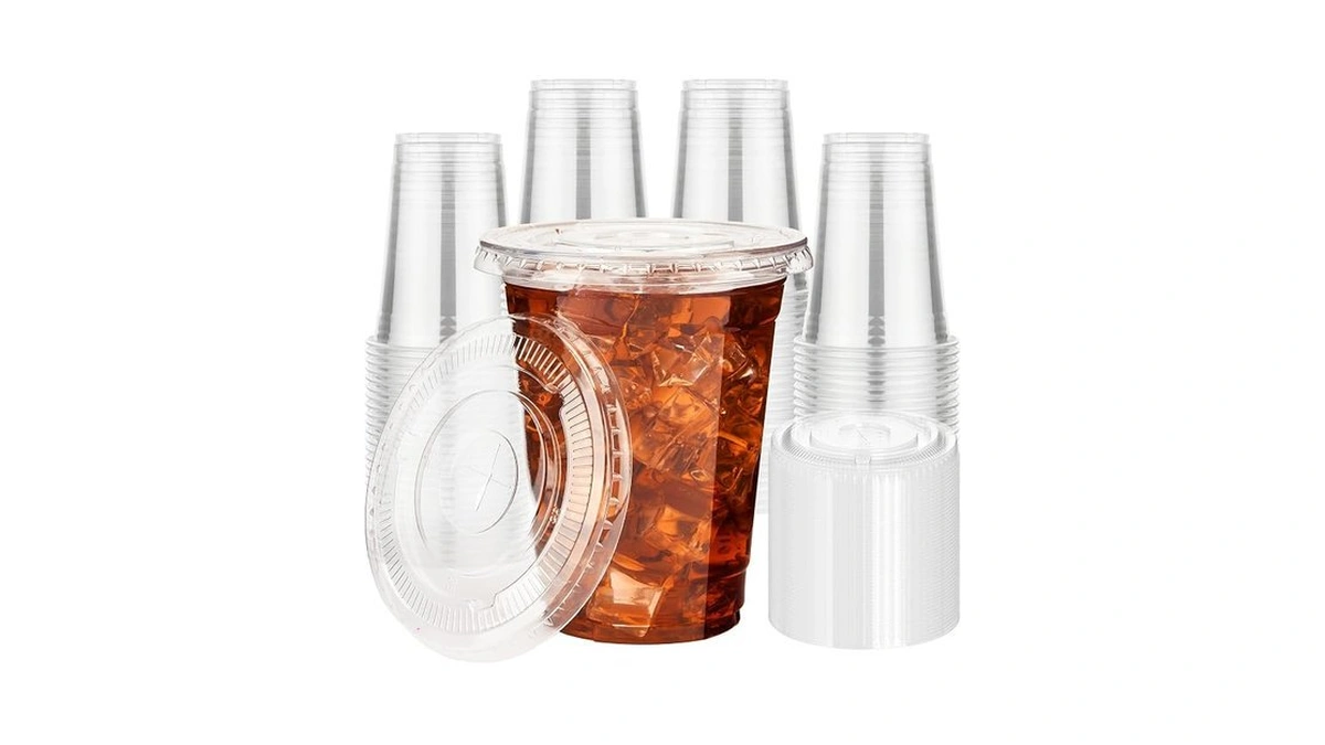 Yeehaw 16 Oz 50 Pack Clear Plastic Cups With Flat